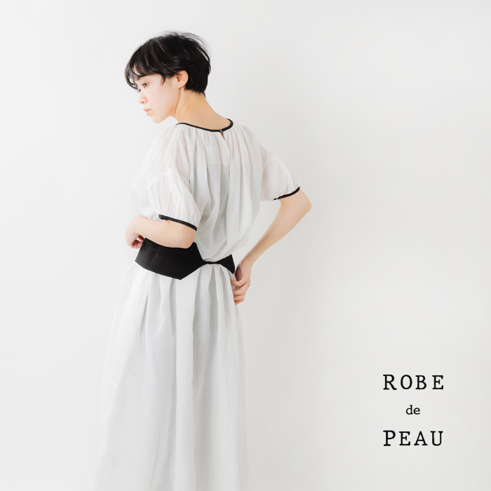 Robe De Peau ローブデポー ラミーサッシュベルトワンピース R016 Ms