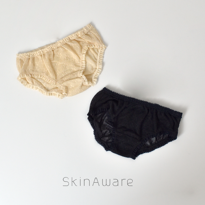 SkinAware(スキンアウェア)オーガニックコットンレースショーツ skwls005