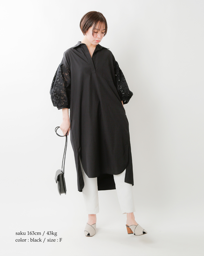 40 Off 21ss新作 Ticca ティッカ コットンレースパフスリーブワンピース Tbas 154 Ms