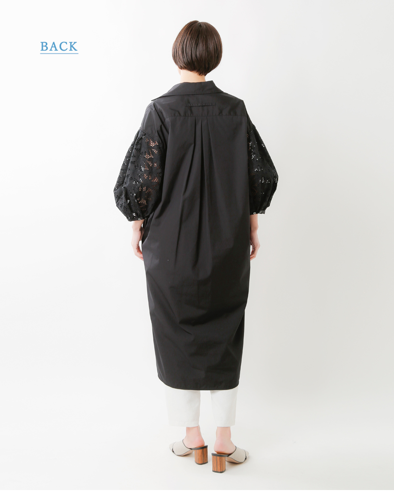 Ticca ティッカ コットンレースパフスリーブワンピース Tbas 154 Ms