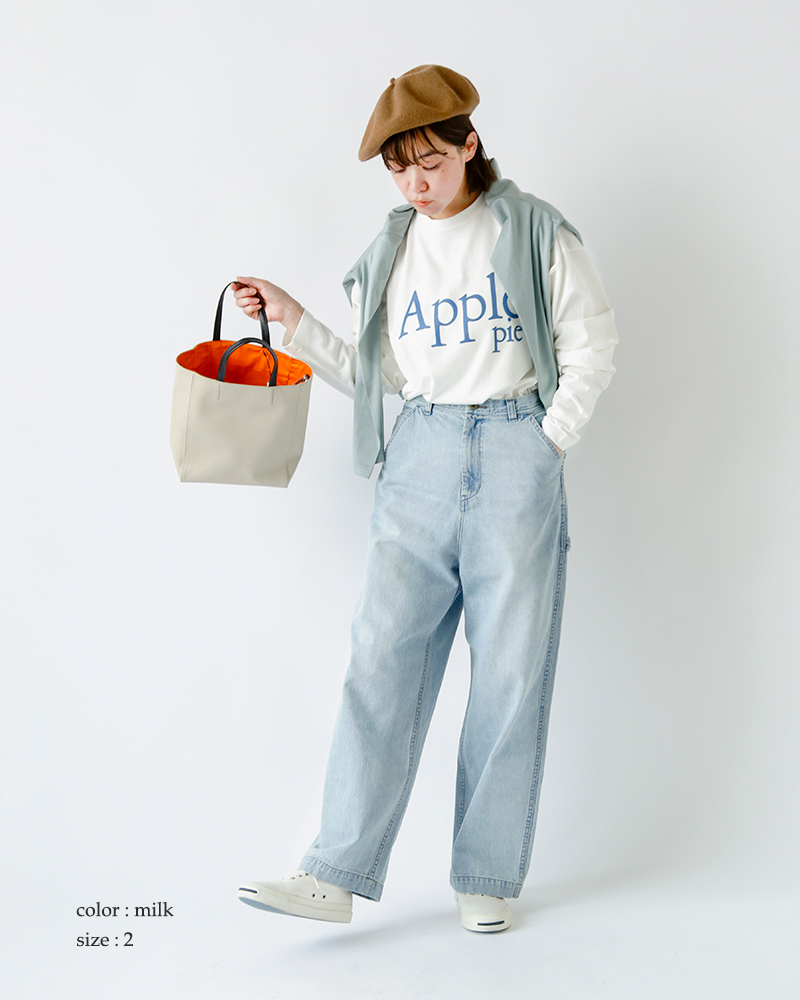 SEA(シー)コットン グラフィック ロングスリーブ Tシャツ “Apple ple” 110722209