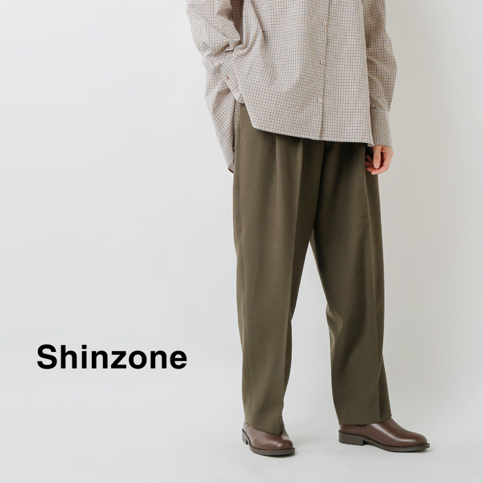 Shinzone シンゾーン ウールサージ トムボーイ パンツ 22amspa02-ms