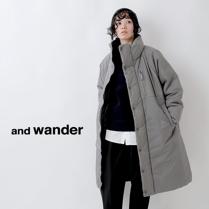 and wander アンドワンダー プリマロフト リップ コート “PRIMALOFT