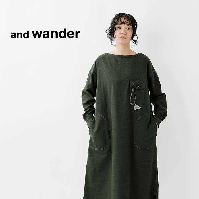 and wander(アンドワンダー)サーモライト ネル チュニック “thermonel tunic(W)” 574-2283382