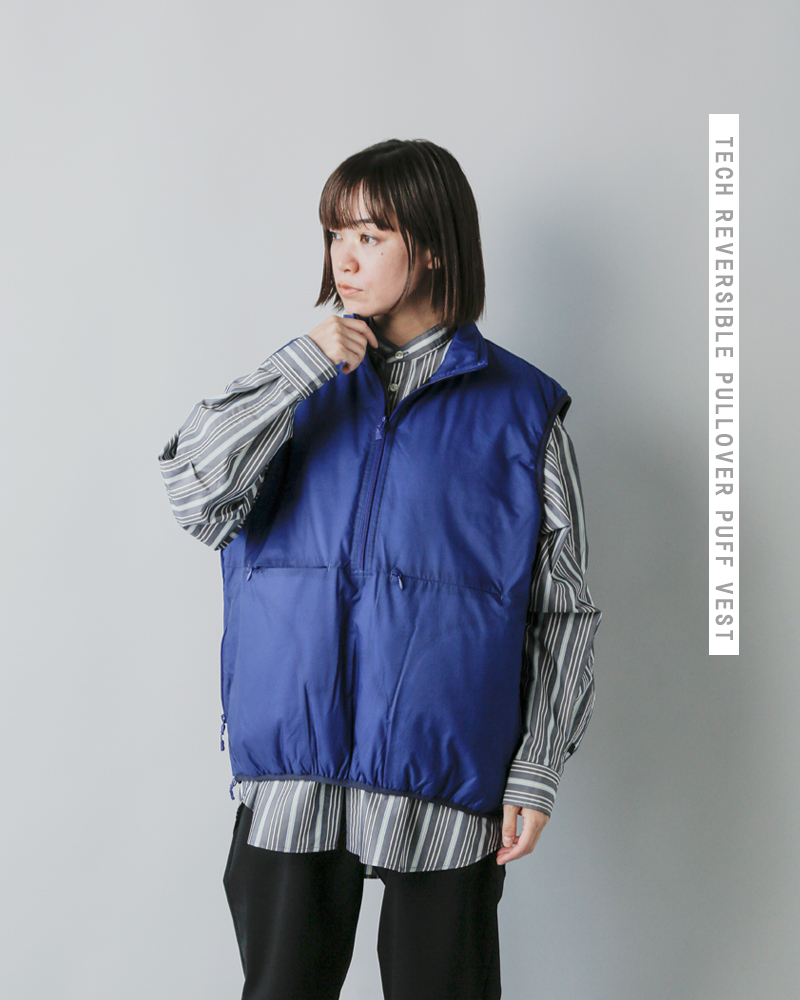 DAIWA PIER39 ダイワピア39 , 撥水 リップストップ リバーシブル パフ ベスト “TECH REVERSIBLE PULLOVER  PUFF VEST” bj-21022wl-ms レディース