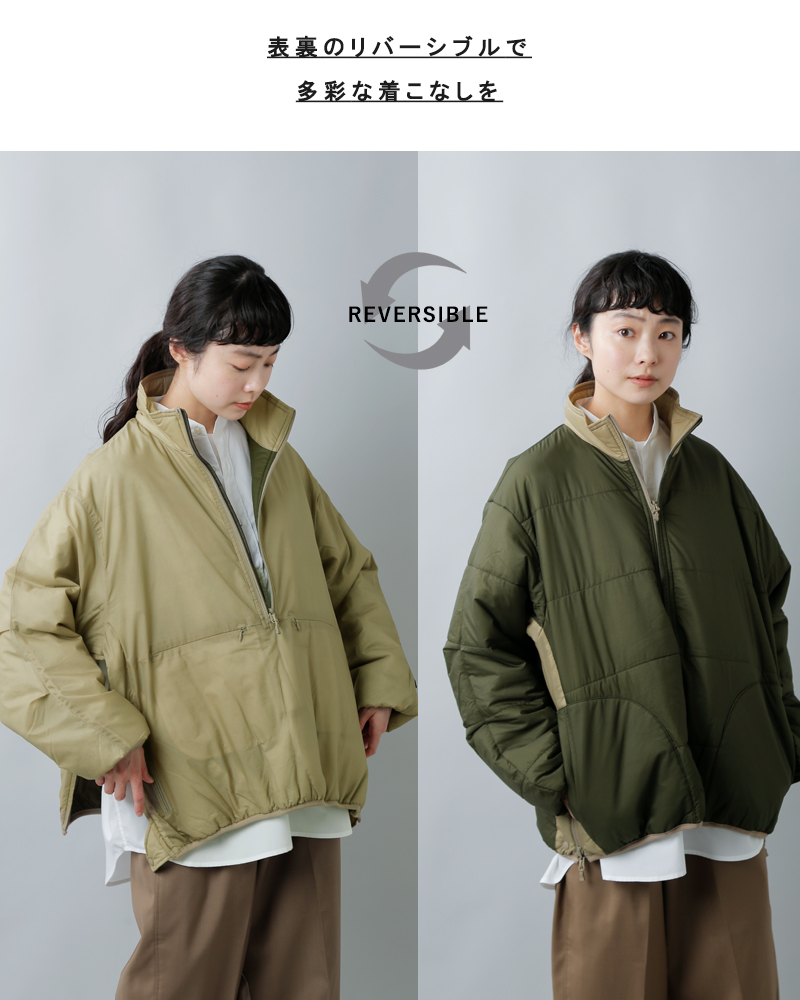 DAIWA PIER39 ダイワピア39 , 撥水 リップストップ リバーシブル プルオーバー ジャケット “TECH REVERSIBLE  PULLOVER PUFF JACKET” bj-22022wl-fn レディース