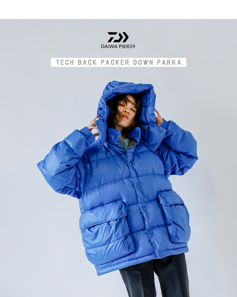 DAIWA PIER39 ダイワピア39 撥水 バックパッカー ダウン ジャケット “TECH BACK PACKER DOWN PARKA”  bw-21022wl-kk