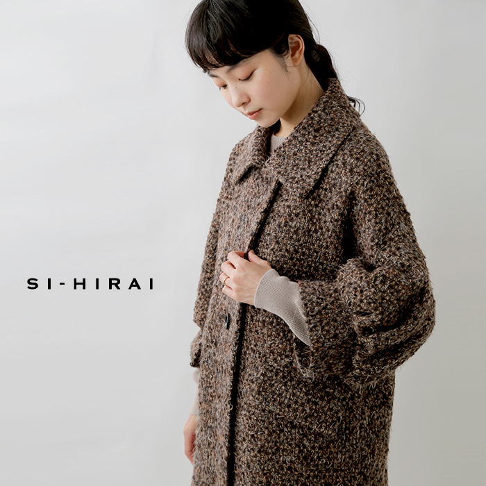 SI-HIRAI(スーヒライ)ファンシーツイード バルーンスリーブ コート chaw22-4601md