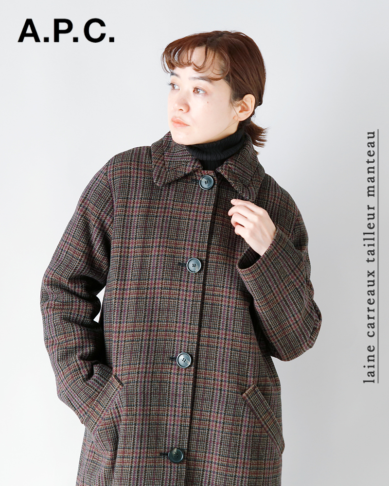 A.P.C.(アー・ペー・セー)ウール チェック テーラードコート “MANTEAU RIVKA” f01461