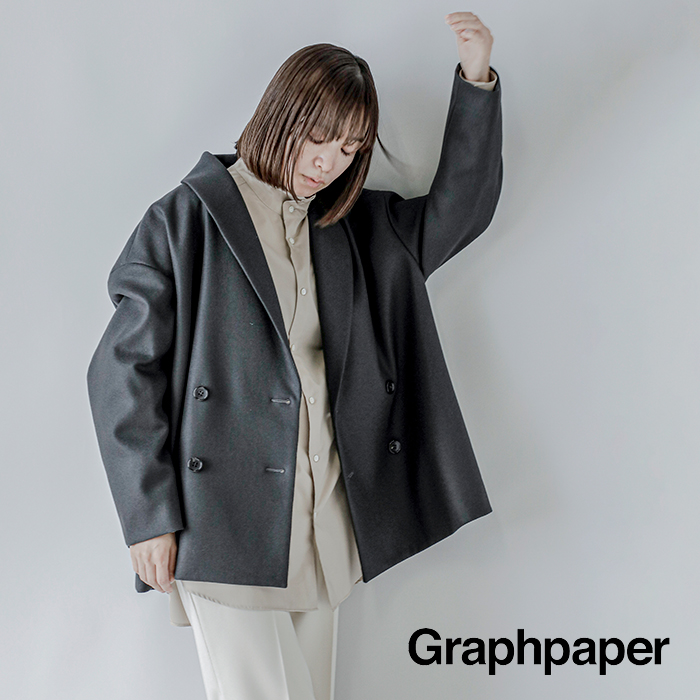 Graphpaper ショールカラーショップコート ナイロンコート ロングコート-