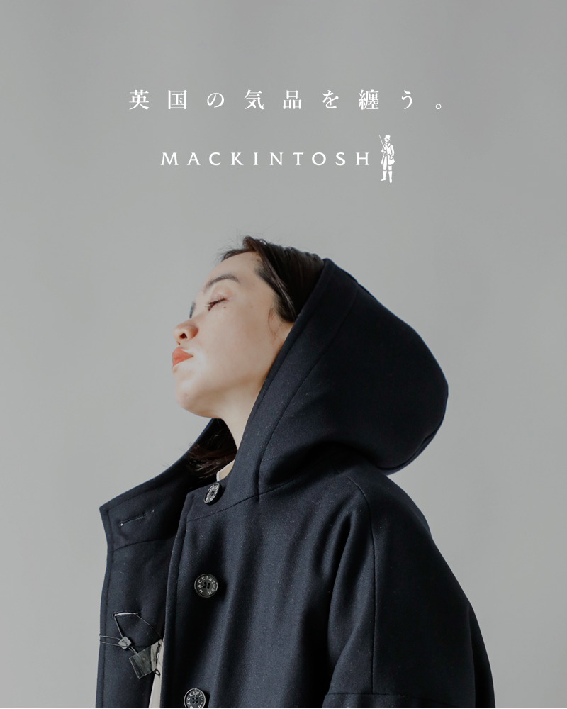 【クーポン対象】MACKINTOSH マッキントッシュ , ライトウェイト メルトン オーバーサイズ ドロップショルダー フード コート  “HUMBIE HOOD” l222mo1084fl2k-rf レディース【サイズ・カラー交換初回無料】