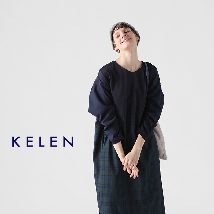kelen(ケレン)チェック コンビ ドレス “EQUL” lkl22wop5