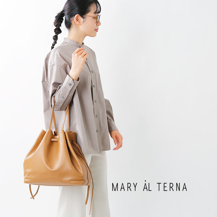 MARY AL TERNA(メアリオルターナ)2wayシュリンクソフトレザー巾着トートバッグ“WRAPPING” ma2203bg-14