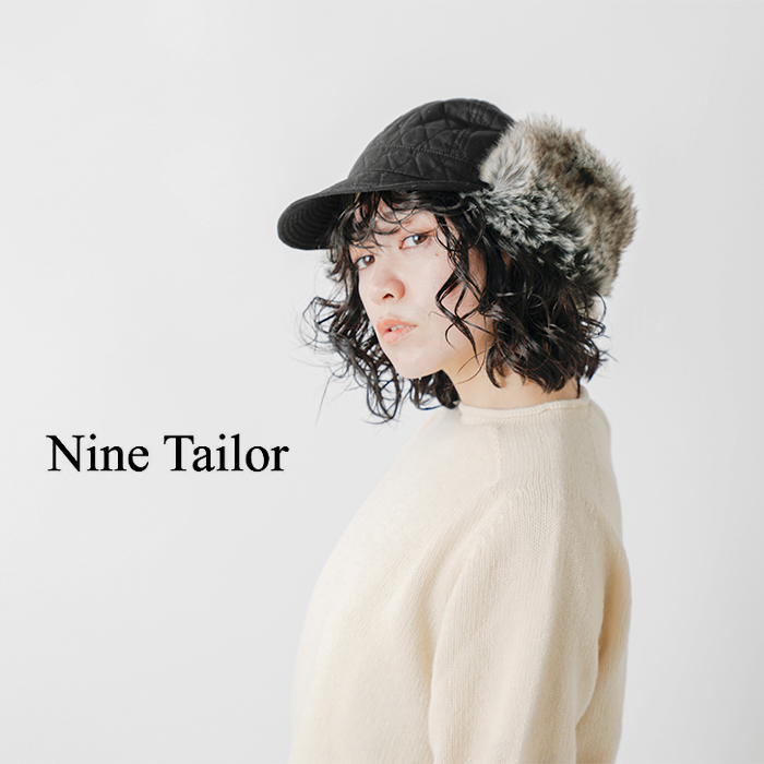 Nine Tailor(ナインテイラー)ダイヤキルティング ファーイヤー フラップキャップ “Aly Fur Cap” n-1002