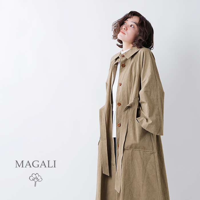 MAGALI(マガリ)コットン リネン ウェザー トレンチ コート op149