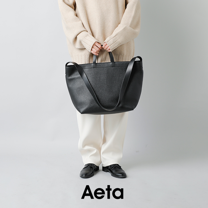 Aeta レザー 2way トートバッグ ショルダーバッグ ブラック ...