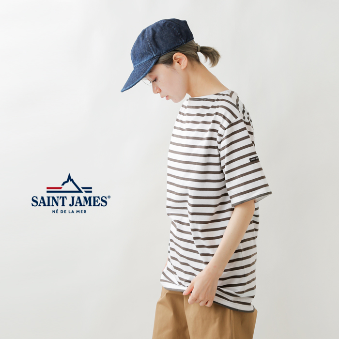 SAINT JAMES セントジェームス コットン ボートネック ボーダー Tシャツ piriac-fn