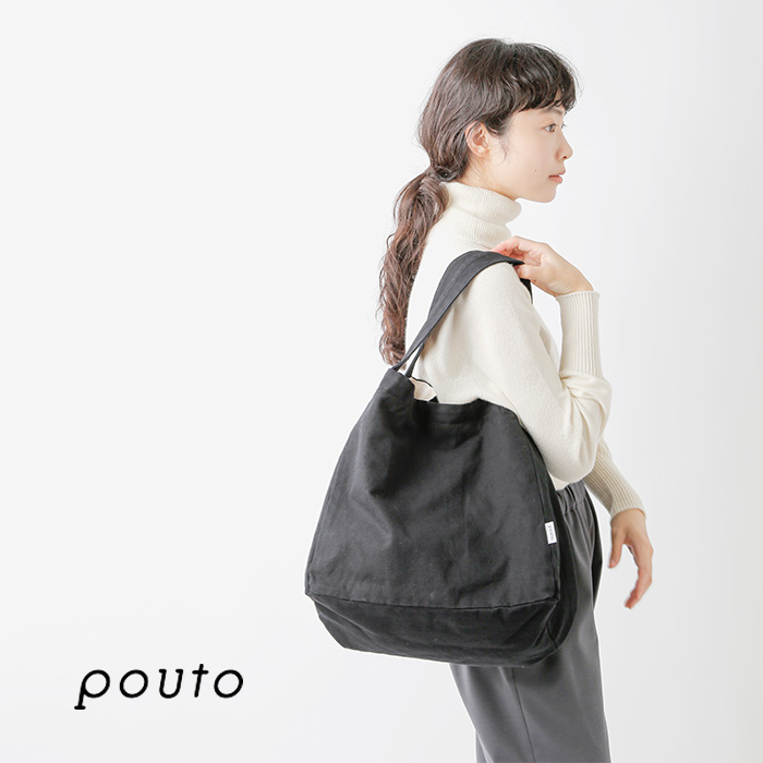 Pouto(ポウト)キャンバス キューブ トートバッグ Lサイズ po-004