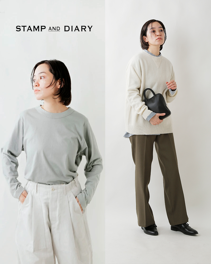 STAMP AND DIARY(スタンプアンドダイアリー)ギャバツイル Wフロント ワイド コート sd203aw75