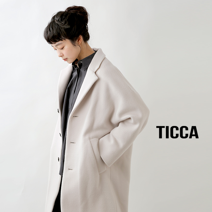 TICCA ティッカ ウール シングル テントコート tbba-172-yh レディース