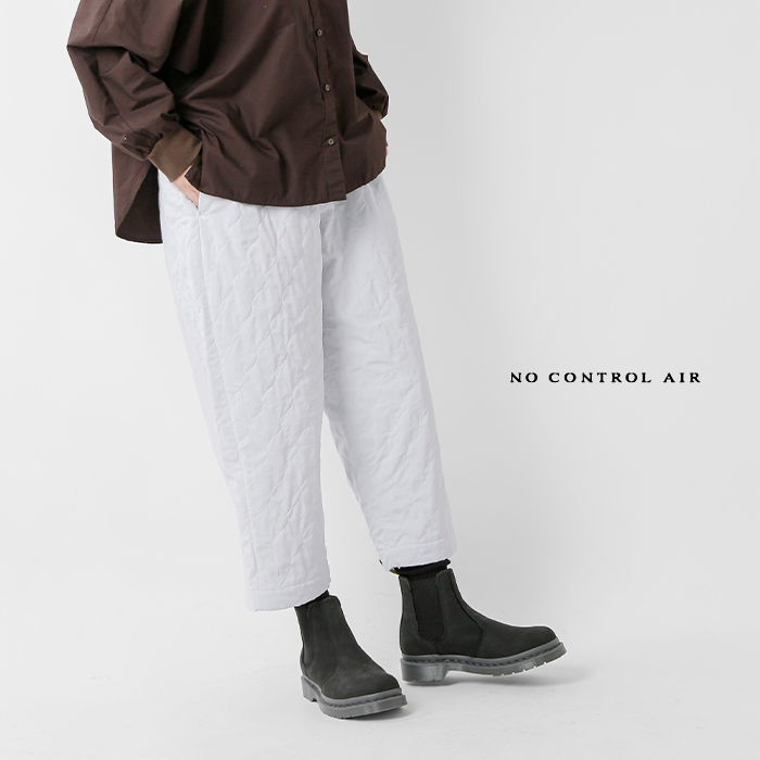 NO CONTROL AIR(ノーコントロールエアー)マットタイプライター＆コマサーモキルト テーパード パンツ tg-nc0004pf