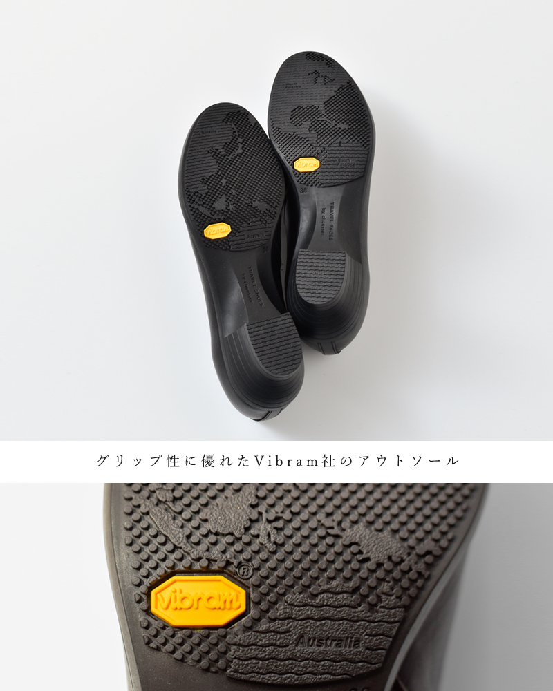 TRAVEL SHOES by chausser トラベルシューズバイショセ レザーウェッジ