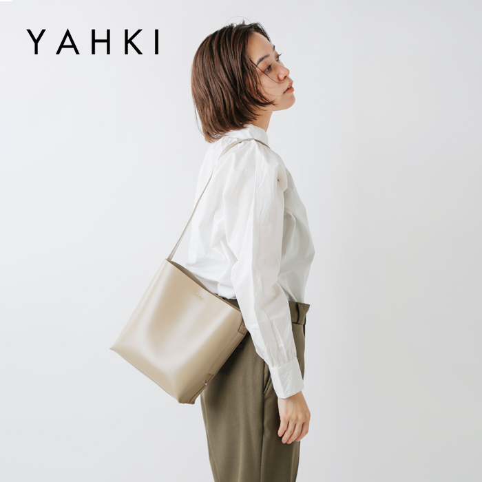 YAHKI ヤーキ ダブルフェイス レザー ショルダーハンドル バッグ yh