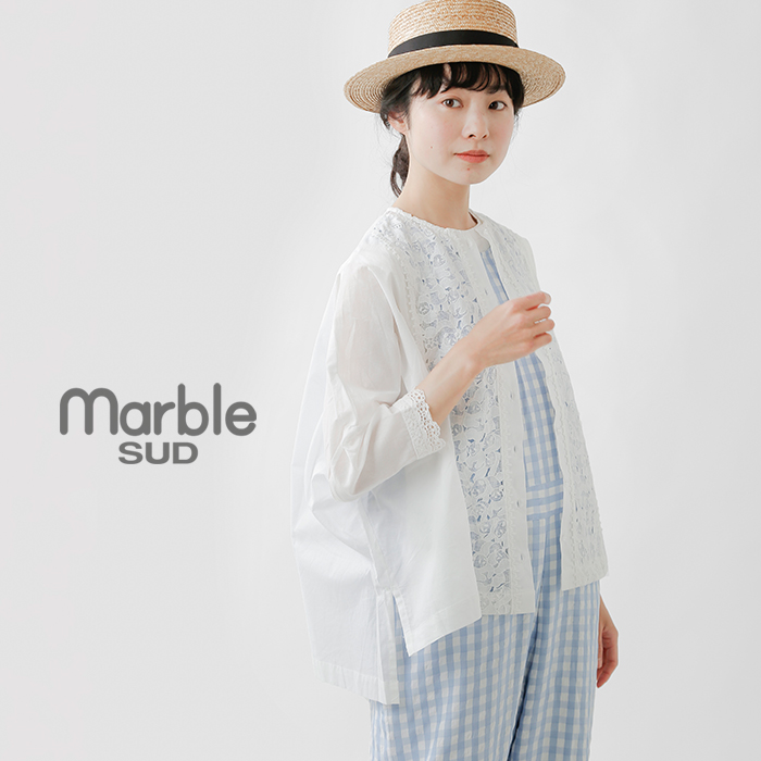 marble SUD(マーブルシュッド)レースパンダ羽織りブラウス 05cs069029