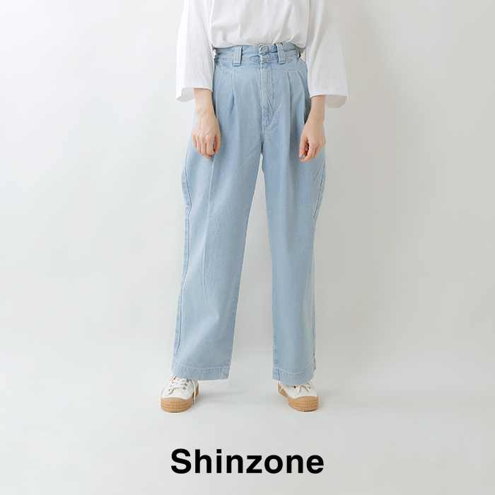 Shinzone(シンゾーン)ウエストツータックトムボーイデニムパンツ“TOMBOY JEANS” 22smspa05