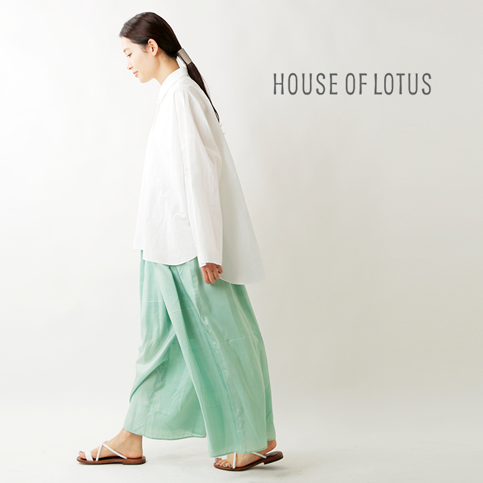 HOUSE OF LOTUS ハウス オブ ロータス , マルベリーシルクギャザーパンツ 302210-12-050-yo