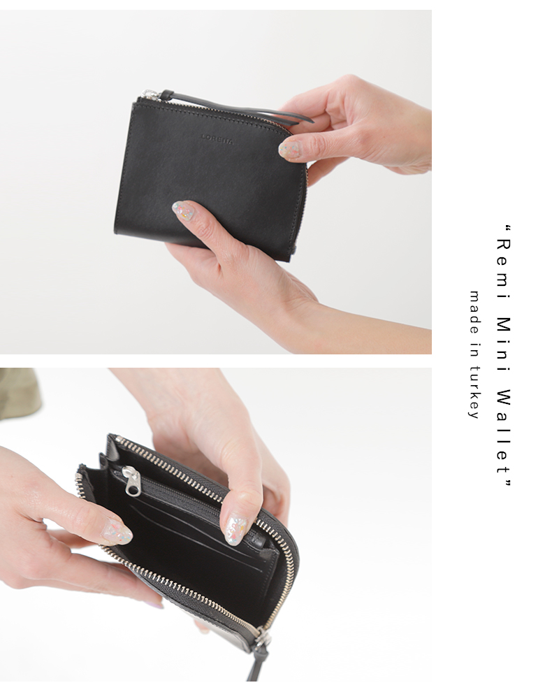 LORENA(ロレナ)カウレザーL字ジップミニウォレット“Remi Mini Wallet” 53214-2-00704