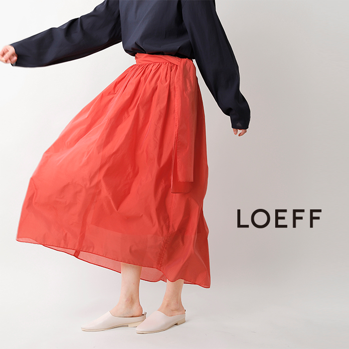 LOEFF(ロエフ)シアータフタギャザータイスカート 8824-299-0007