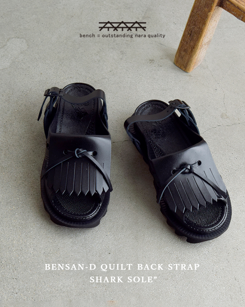 Bench ベンチ レザーキルト付きバックストラップ シャークソールpvcサンダル ベンサン Bensan D Quilt Back Strap Shark Sole Be Bs01 Yo レディース サイズ交換初回無料 Piu Di Aranciato ピウディアランチェート