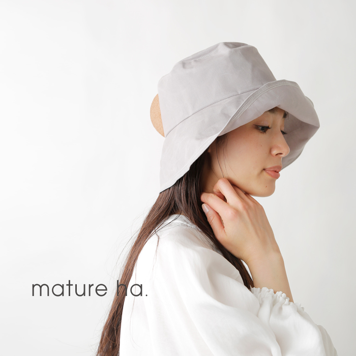 mature ha. マチュアーハ パラフィンワイドランダムステッチハット“paraffin hat wide random stitch”  cpf-013-ms レディース Piu di aranciato(ピウディアランチェート)