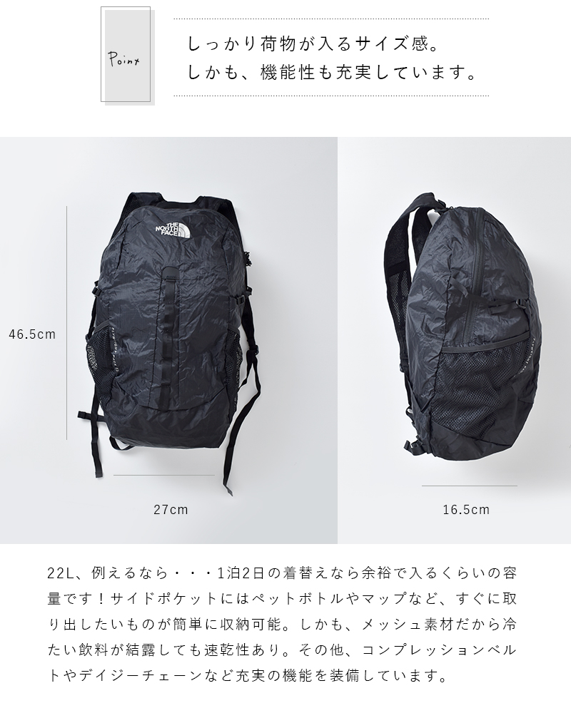 THE NORTH FACE(ノースフェイス) 22L リップストップナイロンフライ 