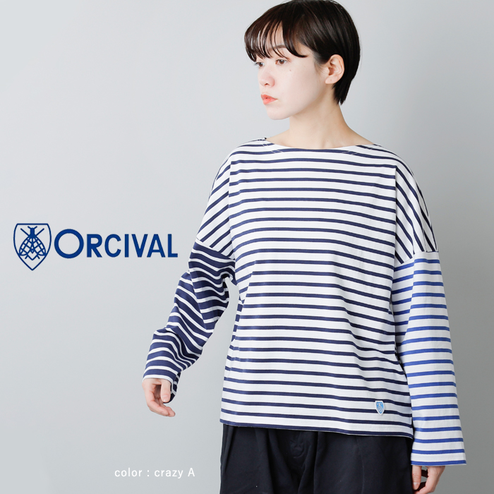ORCIVAL(オーチバル・オーシバル)aranciato別注 40/2ジャージーロングスリーブクレイジーパターンプルオーバー or-c0122bfj-ar-8800-22ss