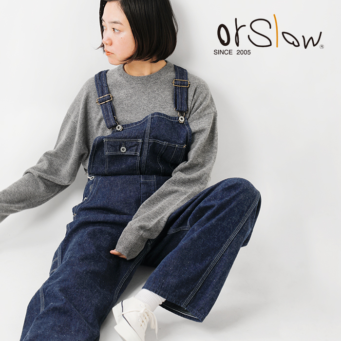 or slow オアスロウ , オリジナルセルビッチ デニム オーバーオール “30'S OVERALL” 03-9000-mt【サイズ交換初回無料】