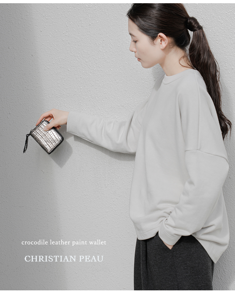 CHRISTIAN PEAU(クリスチャン・ポー・クリスチャンポー)クロコダイルレザーペイントウォレットSサイズ05130-cp-s-cr