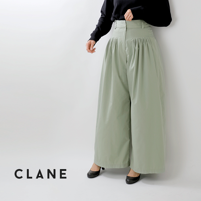 お得大人気】 クラネ CLANE タックデザイン ワイド パンツ TUCK DESIGN