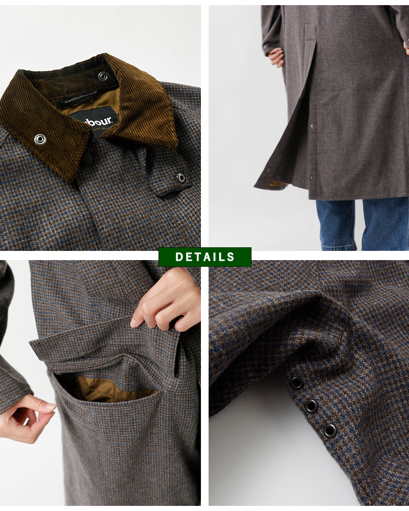 Barbour(バブアー)スノードンウールチェックコート“SNOWDONWOOLCHECK”232mcag009