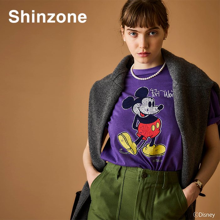 Shinzone(シンゾーン)ミッキーTシャツ“MICKEYTEE”23amscu05