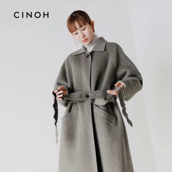 2023aw新作】CINOH チノ ウール カシミヤ ダブルフェイス コート “WOOL