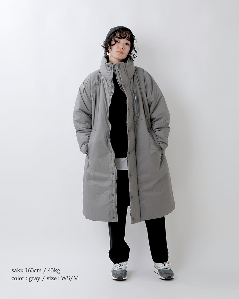 ［新品］アンド ワンダー / PRIMALOFT rip coat black