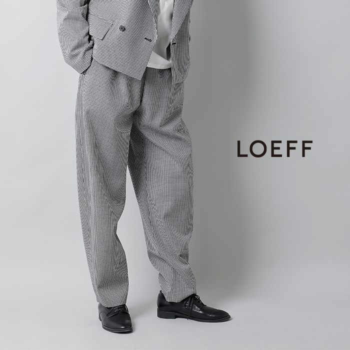 ☆】【30%OFF】LOEFF ロエフ ウール チェック ドローストリング