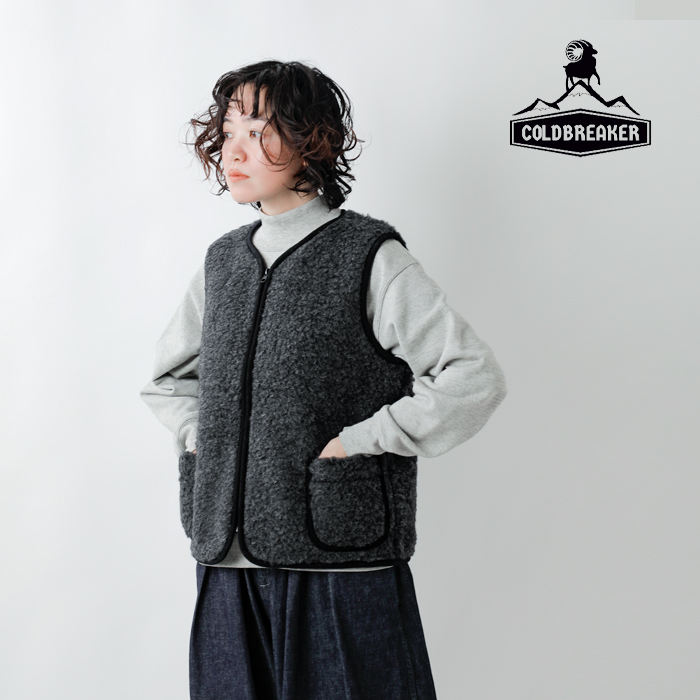 【新品】COLDBREAKER ショールカラーベスト グレー