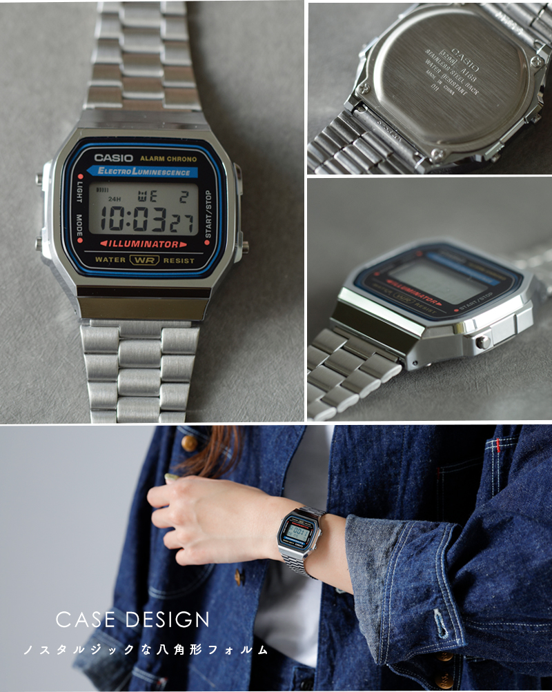 CASIOスタンダードデジタル腕時計a-168wa-1