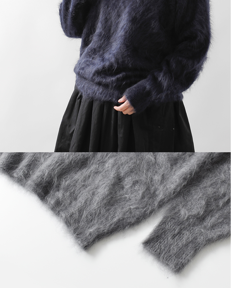 bodhiボーディFEATHER MOHAIR CASHMERE SWEATERpostelegant