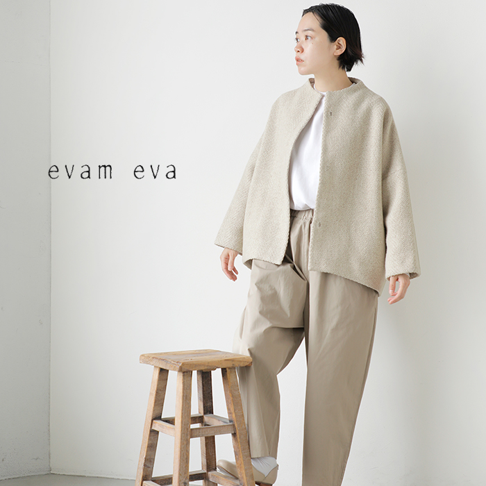 クーポン対象】【2023aw新作】evam eva エヴァムエヴァ ウールツイード