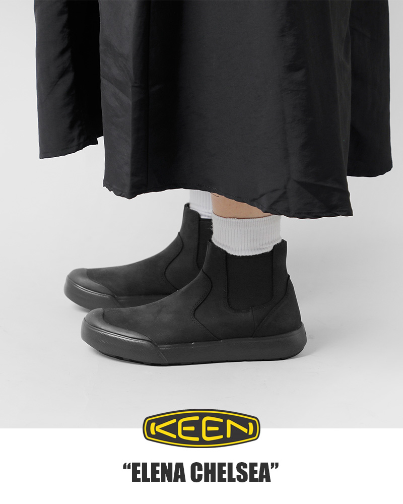 ☆】KEEN キーン軽量 耐水 エレナ チェルシー サイドゴア ブーツ