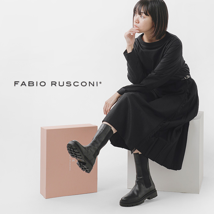 ☆】【2023aw新作】FABIO RUSCONI ファビオルスコーニ レザー ミドル